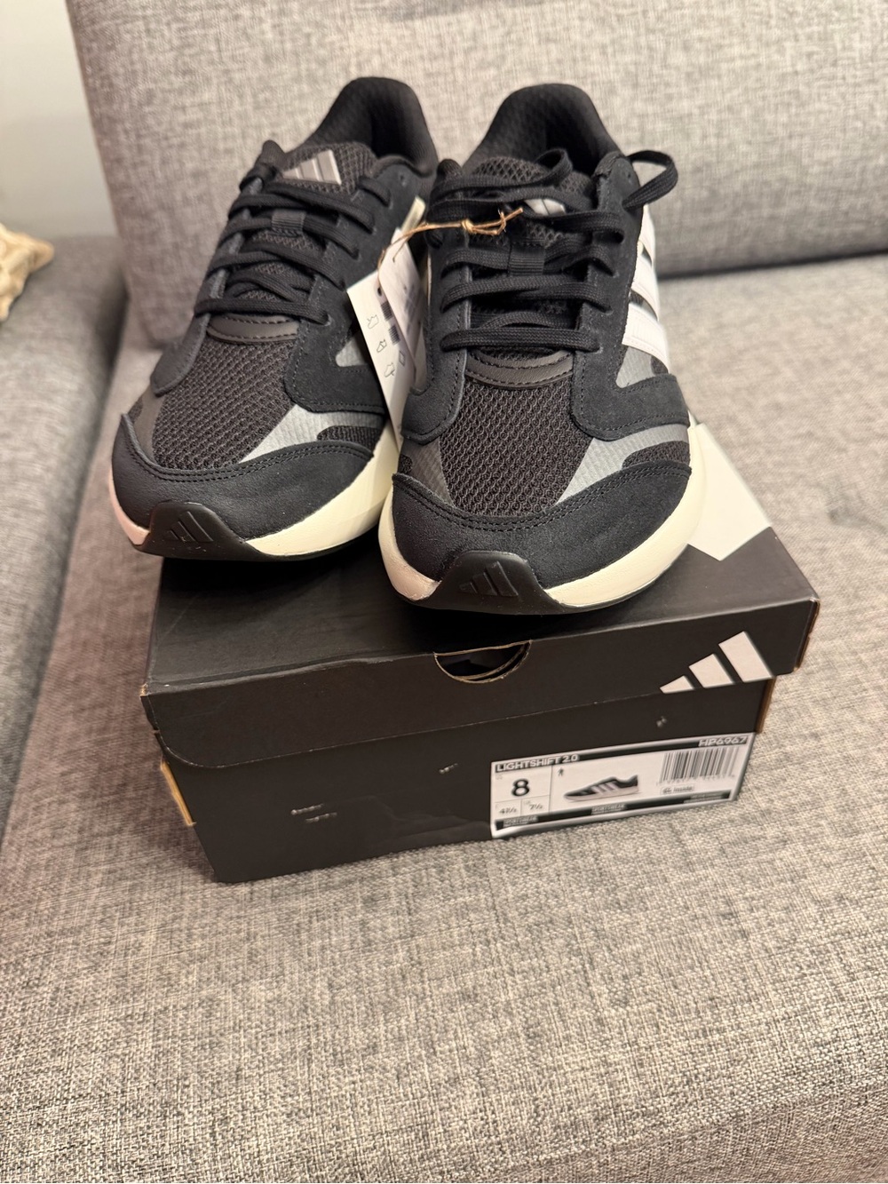 adidas Men’s Black and White Athletic Sneakers